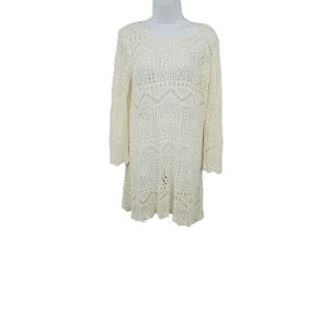 Toffee Apple Women's Size Large Long Sleeve White Crochet Dress